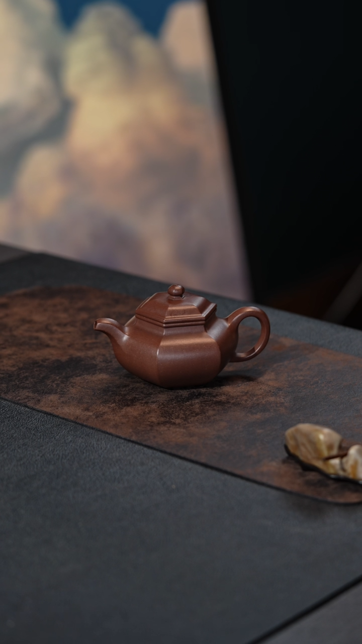 【闪购商品】紫泥茶壶六方石瓢