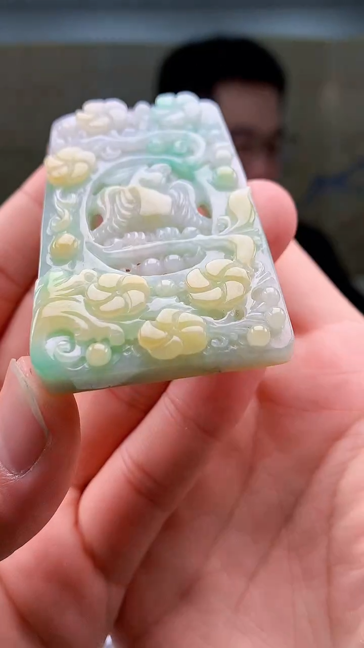 【闪购商品】定制翡翠未镶嵌5153bb-毛货挂件66