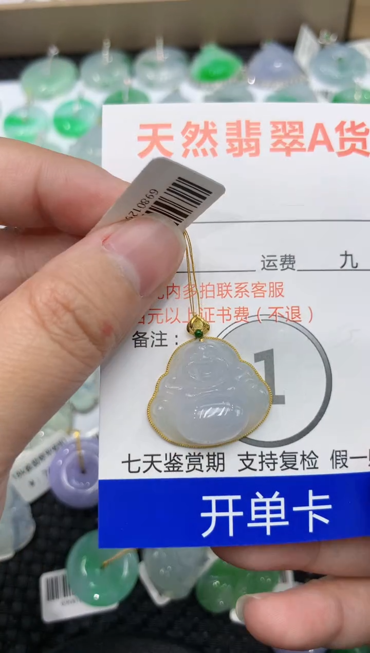 【闪购商品】翡翠颈饰18K金镶嵌1111111111