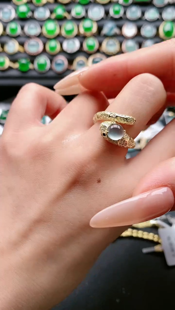 【闪购商品】翡翠戒指银S925镶嵌11111