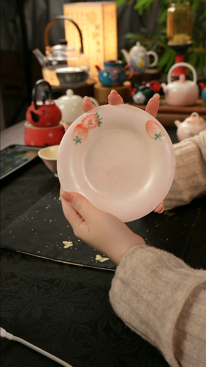 陶瓷茶具莓烦恼壶承