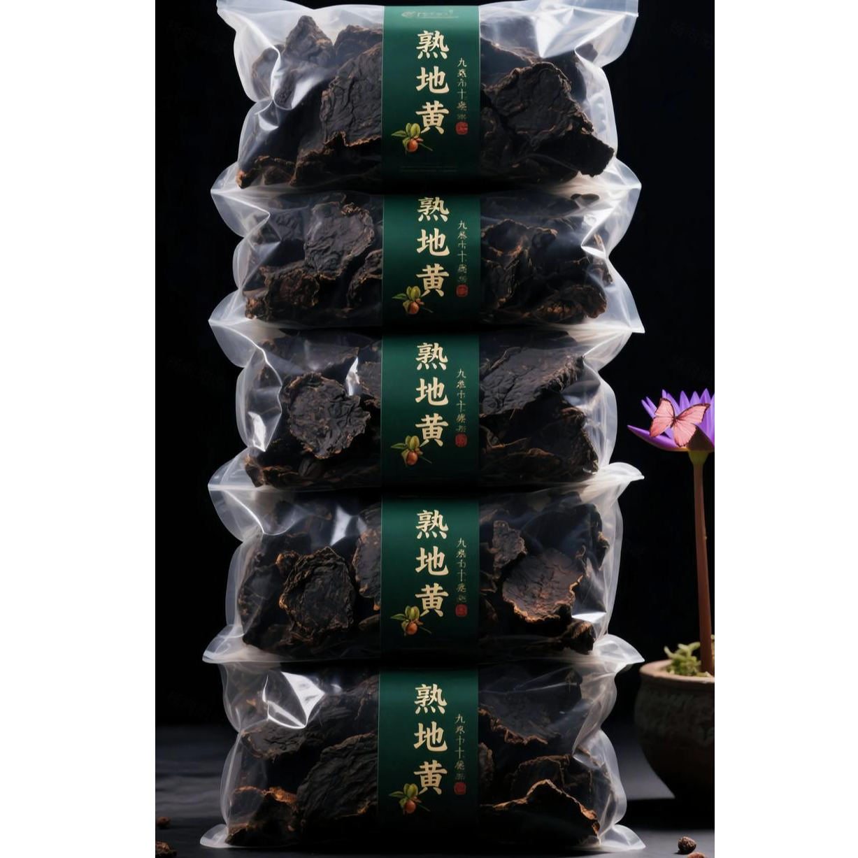 罐装焦作九蒸九制熟地黄一级果干净无沙可煲汤泡水