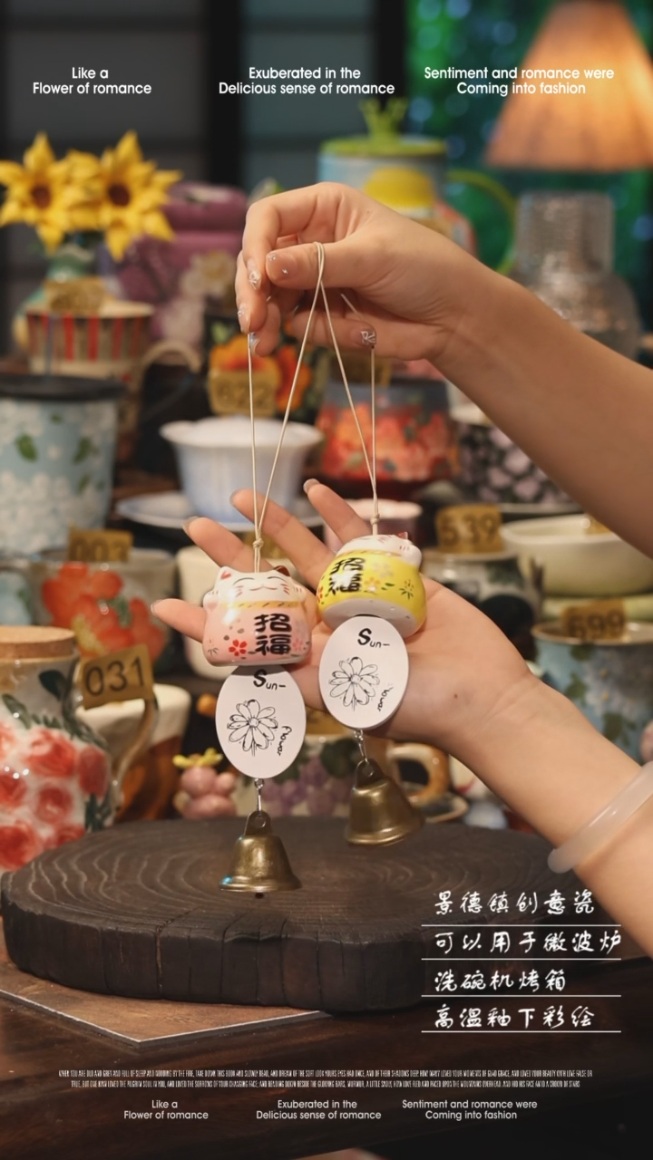陶瓷景德镇高温釉下彩手工手绘款式