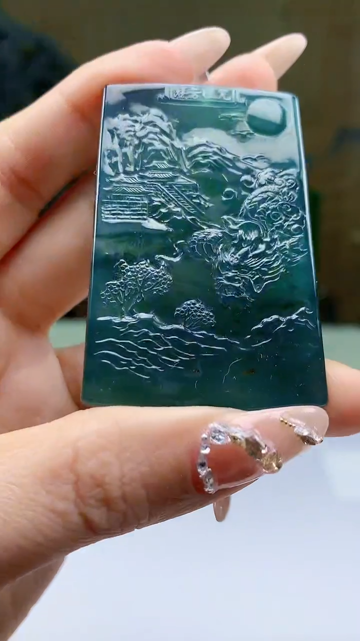 【闪购商品】定制翡翠未镶嵌4688ty-毛货挂件323