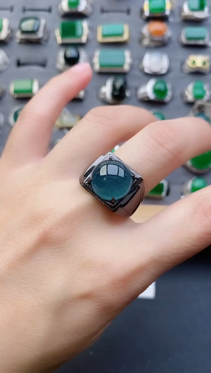 【闪购商品】翡翠戒指银S925镶嵌1111111