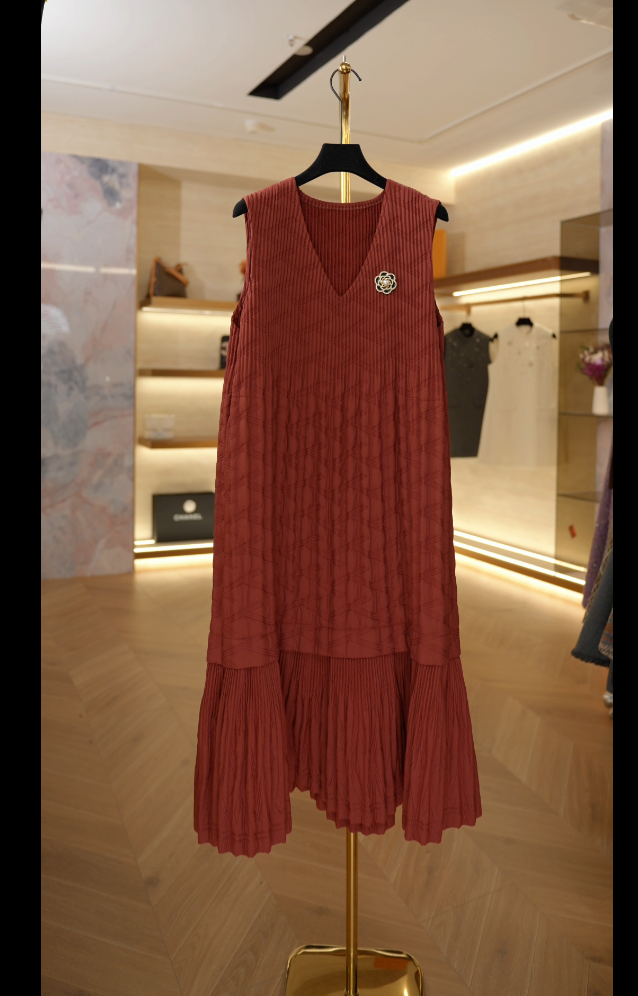 【J】轻奢法式收腰高定设计师女装连衣裙JJ052