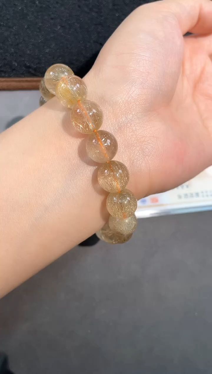 【闪购商品】发晶手链未镶嵌87号金发单圈11m