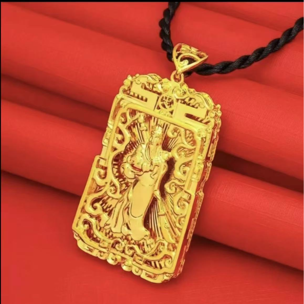 合金吊坠 2025【金色气质素款关公吊坠】经典百搭时尚大气精美款