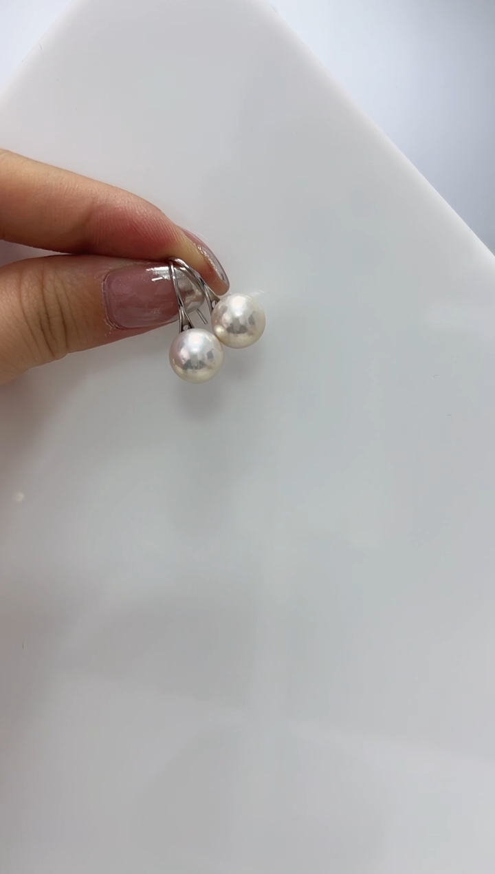 【闪购商品】淡水珍珠DA银S925镶嵌耳钩 B670