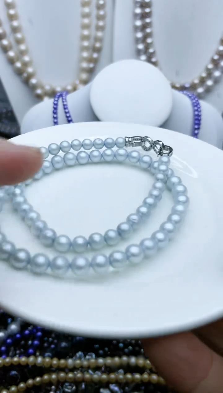 【闪购商品】淡水珍珠颈饰钛钢1