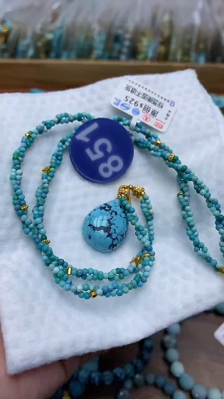 【闪购商品】绿松石项链银S925镶嵌851