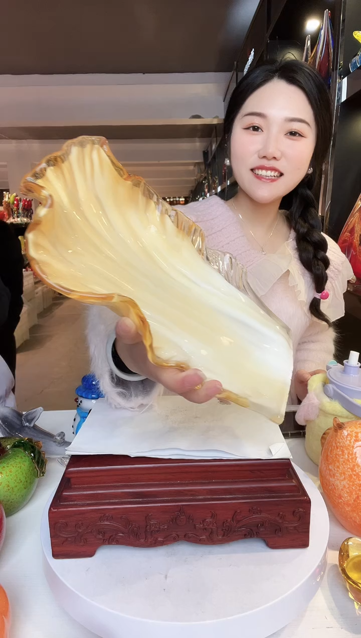 【闪购商品】茶盏琉璃摆件家居摆件 微瑕