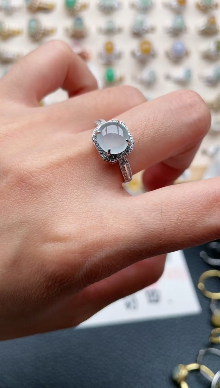 【闪购商品】翡翠戒指银S925镶嵌1111