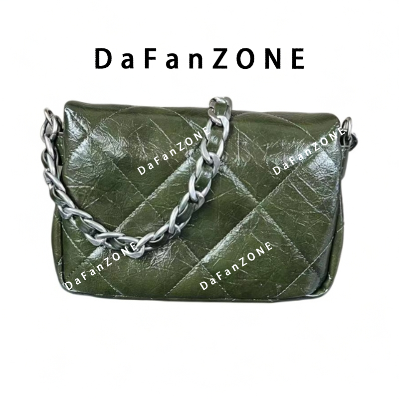 【芝麻集】ZT-D9618-B-布拉绿RAIN.CUN时尚百搭腋下斜跨轻奢女包