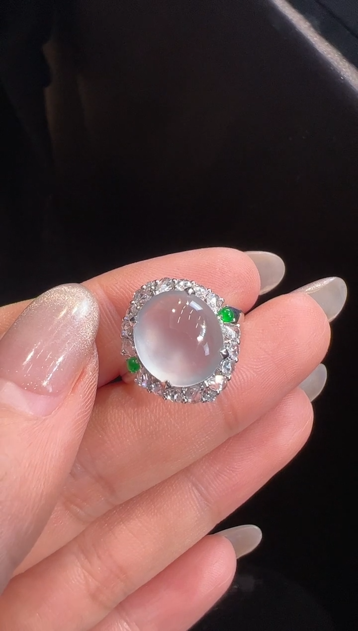 【闪购商品】翡翠戒指18K金镶嵌戒指