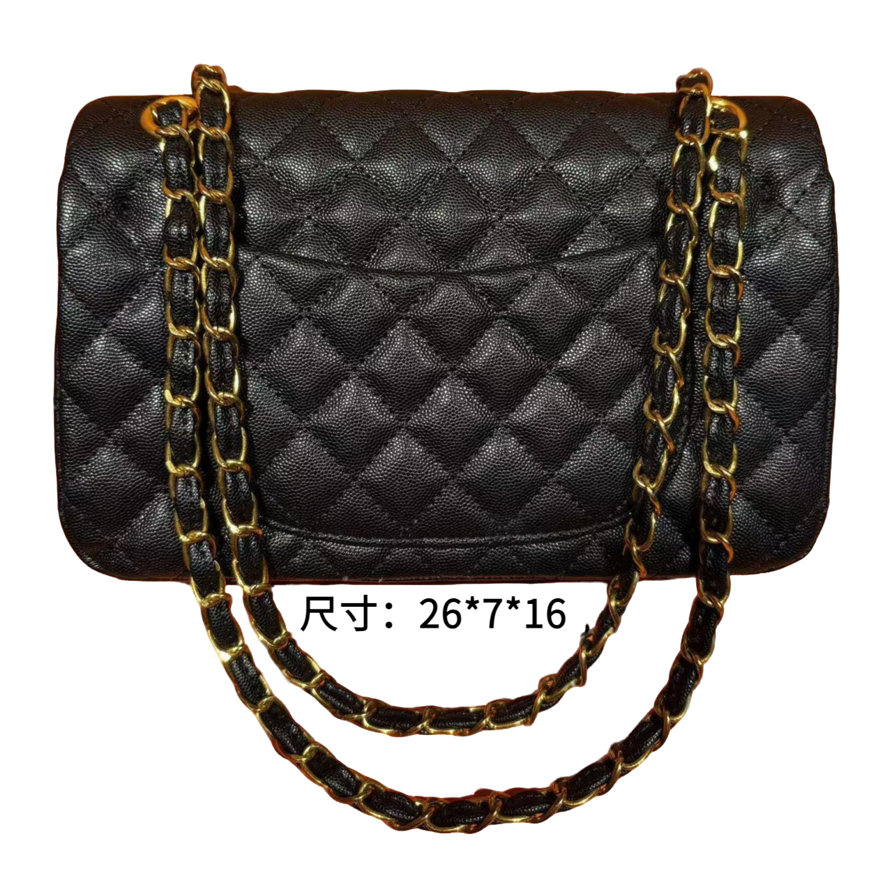 OUSHE欧奢N1金扣鱼子酱—黑色—高级手工女包