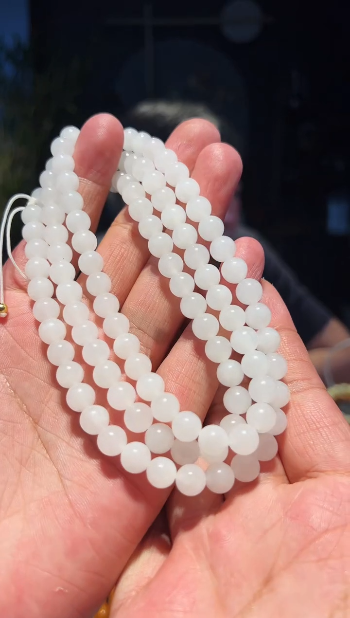 手串未镶嵌和田玉108多圈