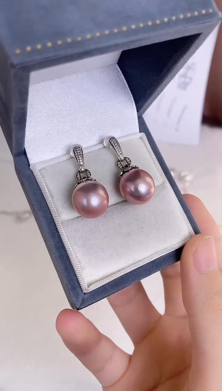 【闪购商品】淡水珍珠耳饰银S925镶嵌858