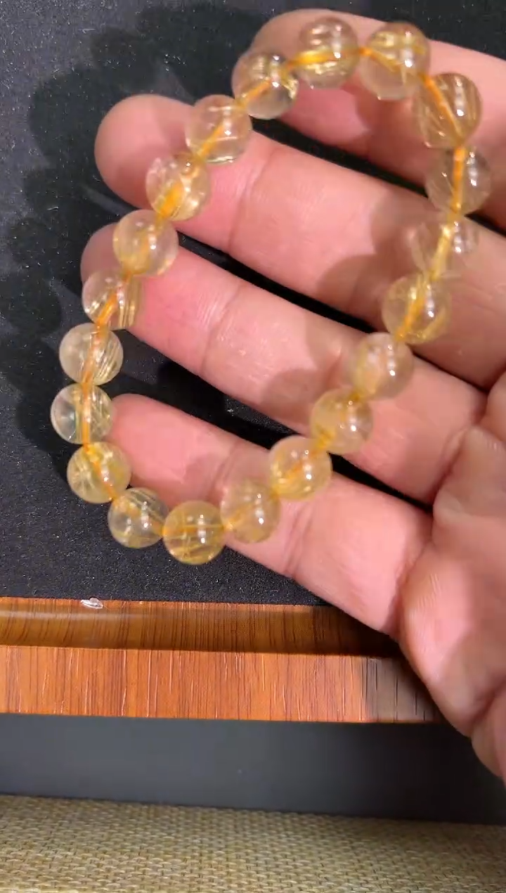 【闪购商品】发晶手串未镶嵌9mm金发晶手串