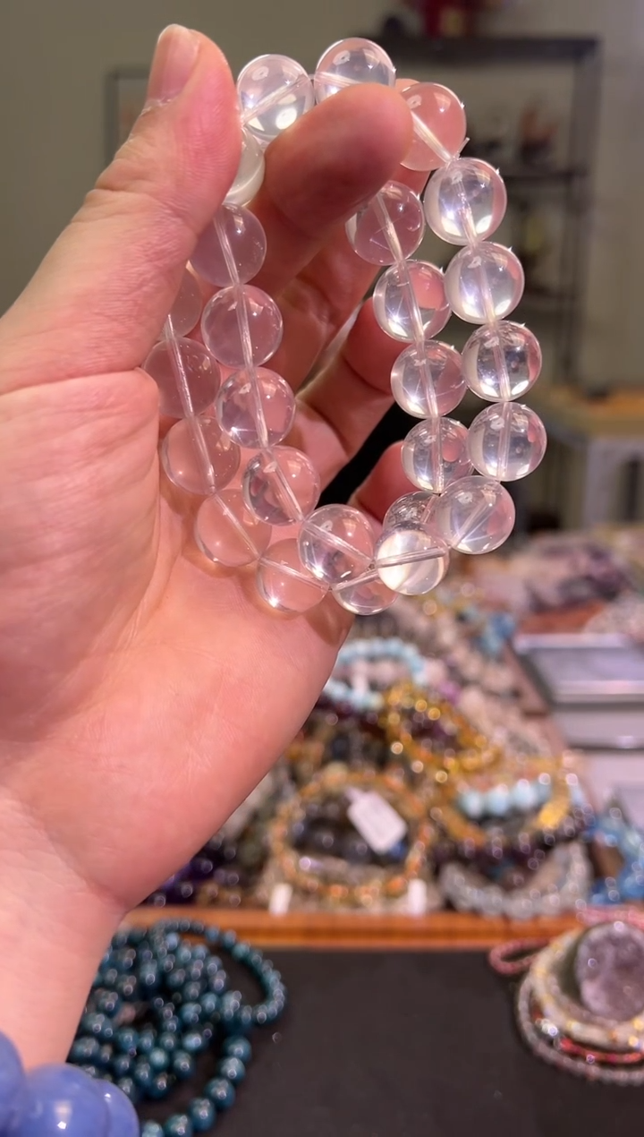 【闪购商品】芙蓉石手链未镶嵌14mm+星光粉晶手串（多样性发其一）
