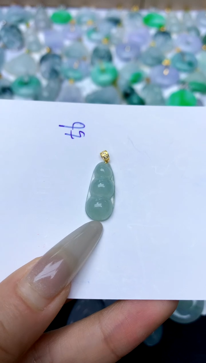 【闪购商品】翡翠颈饰18K金镶嵌天然A货翡翠