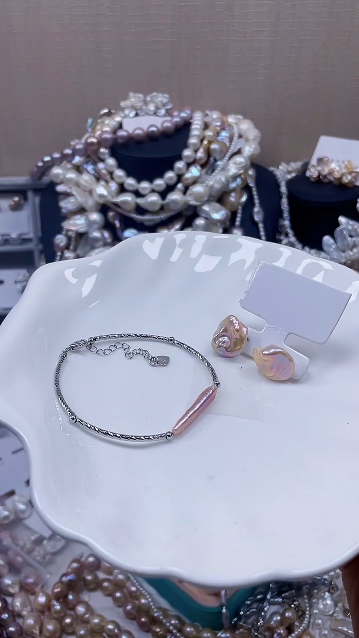 未镶嵌套装淡水珍珠【纯恬饰品】