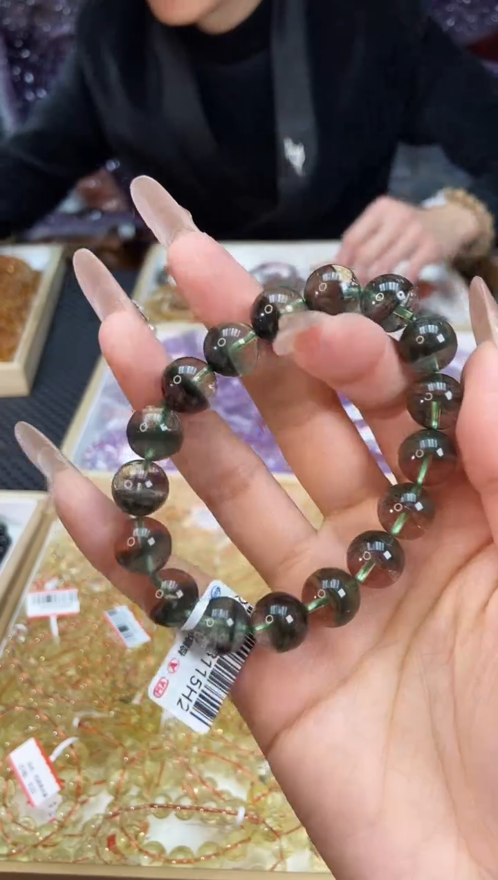 【闪购商品】水晶手链未镶嵌绿幽灵卡11mm+