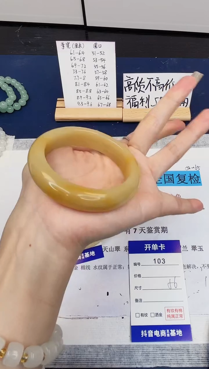 【闪购商品】石英质玉手镯未镶嵌103-财气镯-圈口56