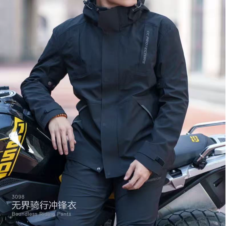 CC冬季冲锋衣骑行服保暖防寒摩托车机车护甲衣防摔冬季