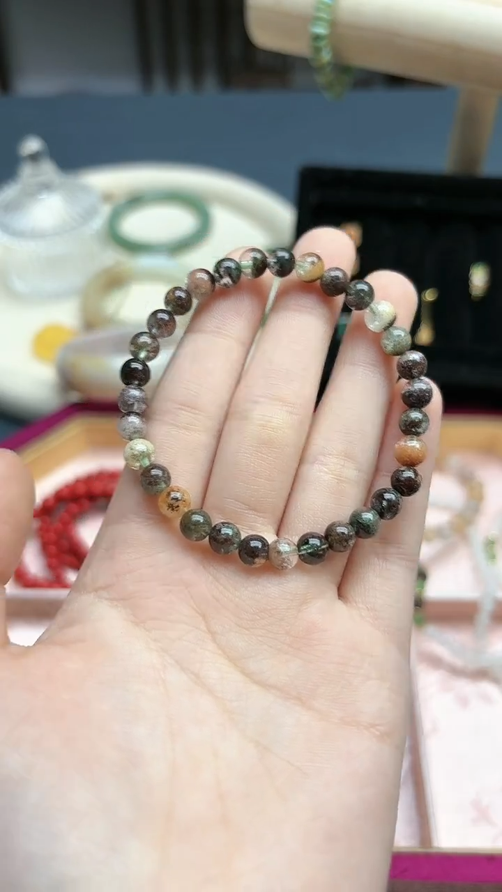 【闪购商品】水晶手串未镶嵌幽灵水晶6mm手串*1 ZD