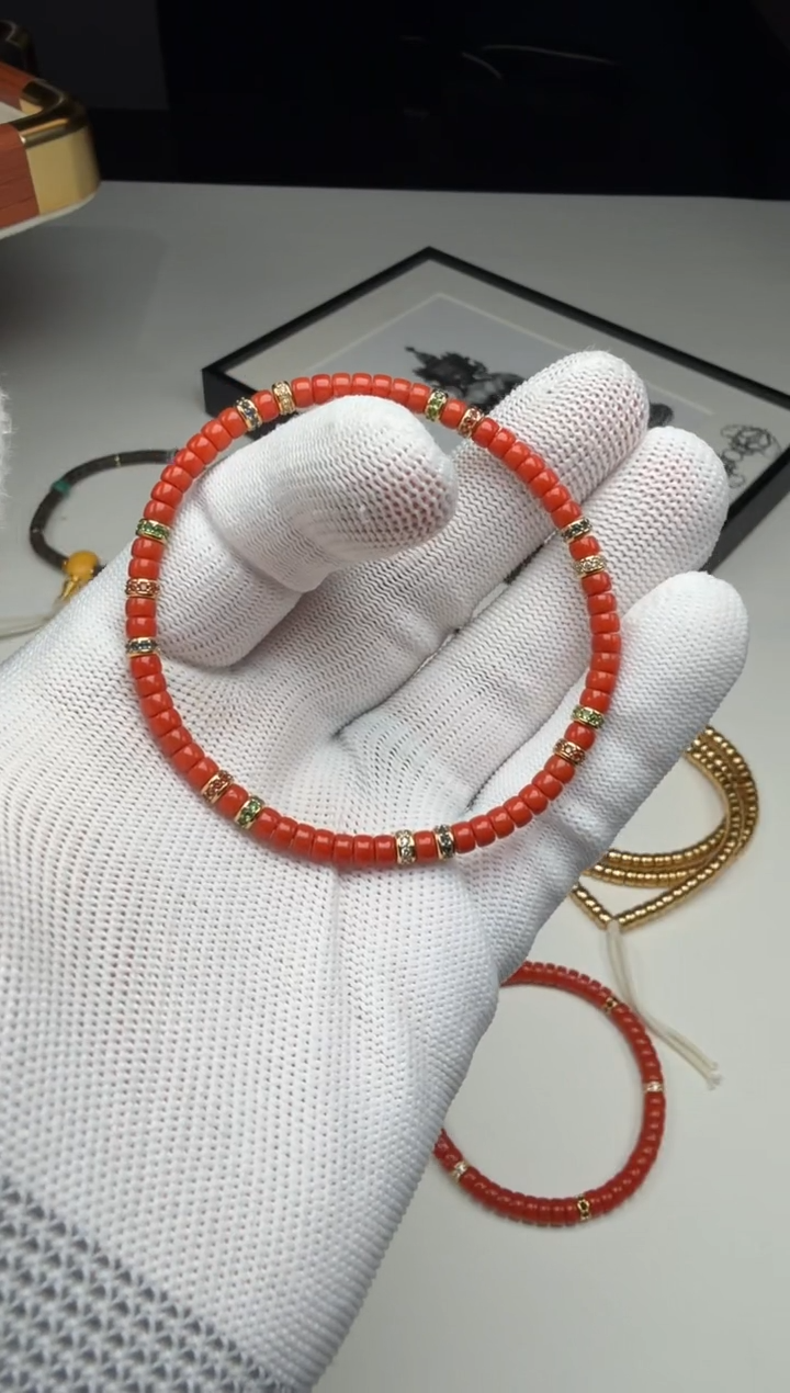 合金手串玛瑙/玉髓4MM南红手串