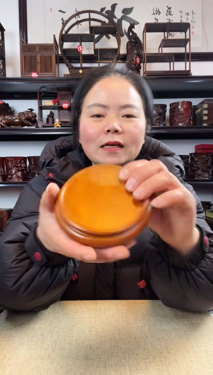 木老李红木工艺品黄圆