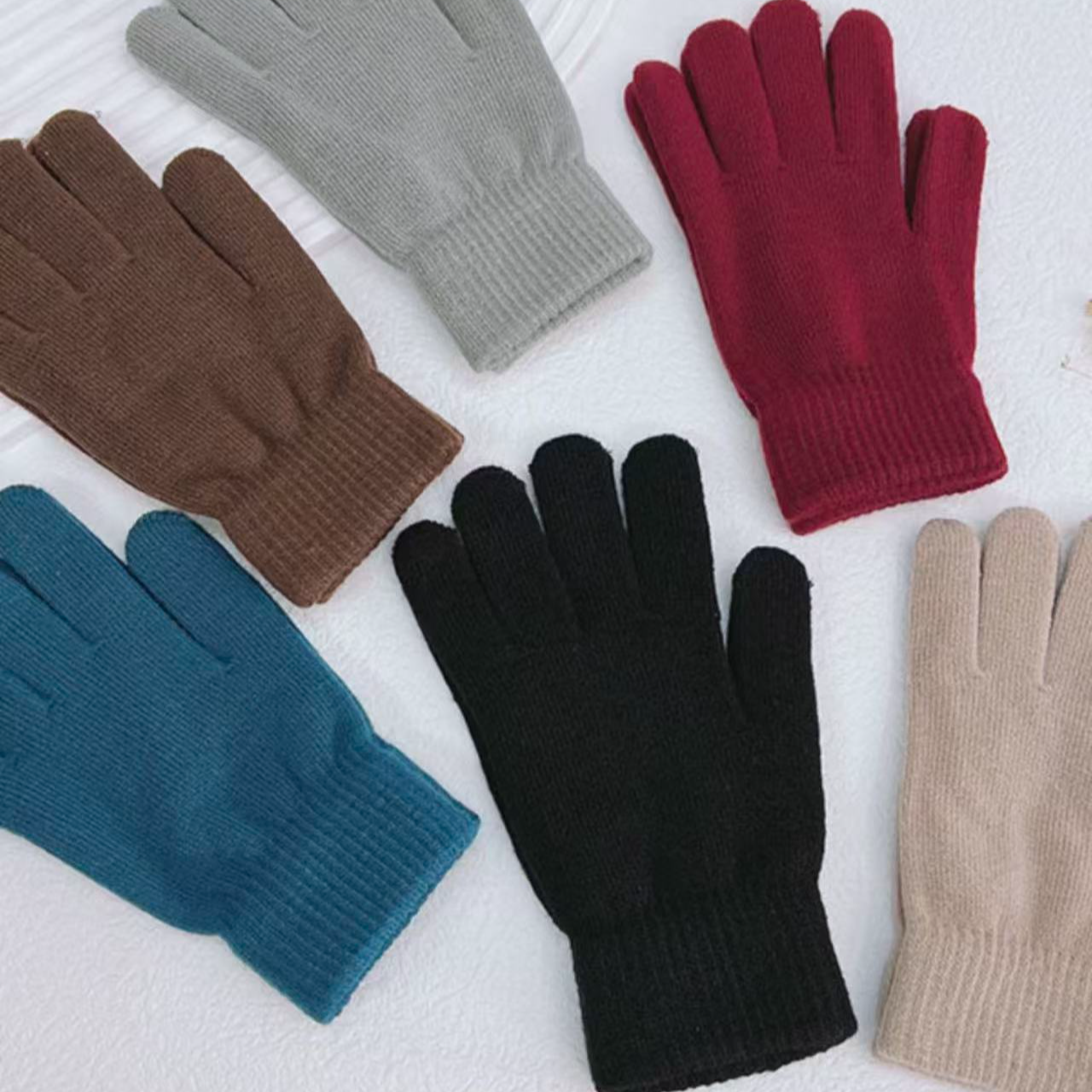 羊毛混纺手套冬季手套