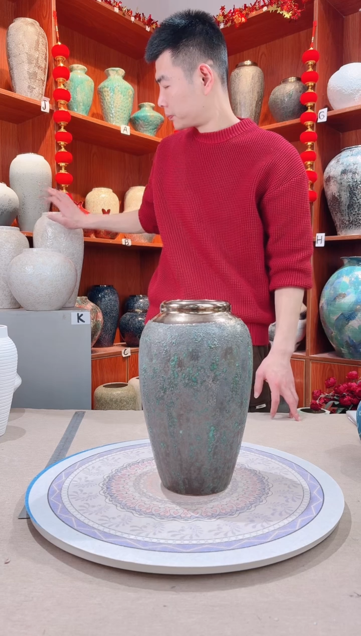 【闪购商品】瓶陶瓷花瓶 无花 青铜中号