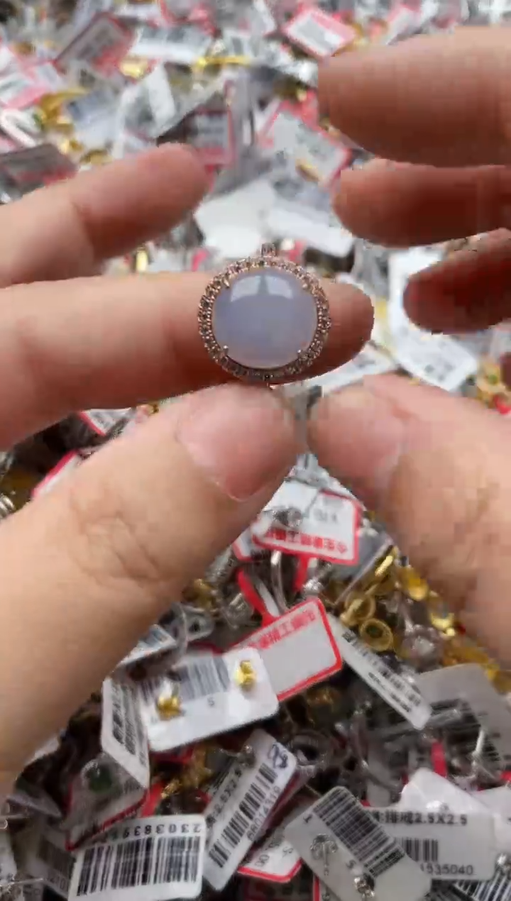 【闪购商品】翡翠戒指银S925镶嵌55555--10