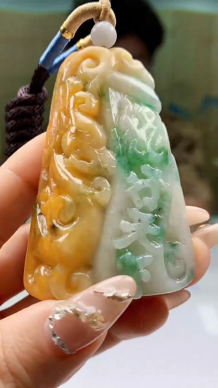 【闪购商品】定制翡翠未镶嵌4688ty-毛货挂件12