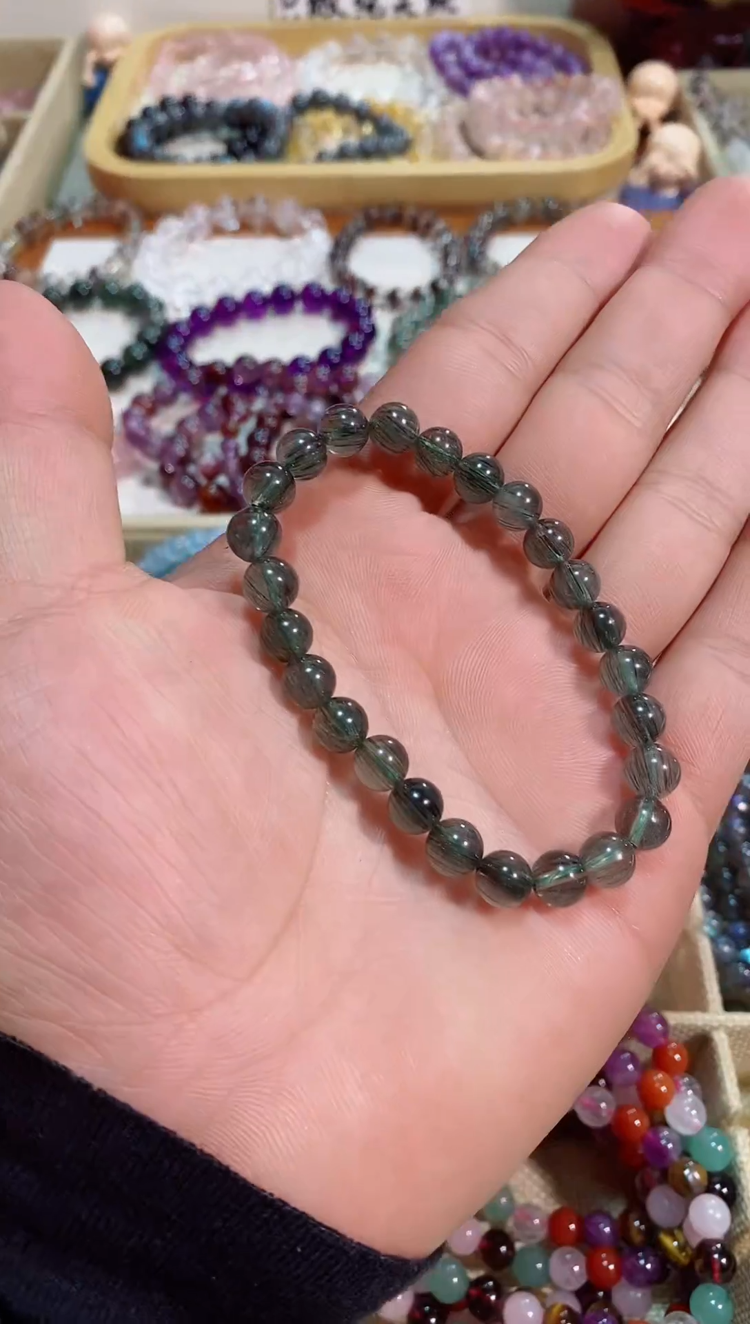 【闪购商品】水晶手链未镶嵌绿发晶8m+(多样性发其一）
