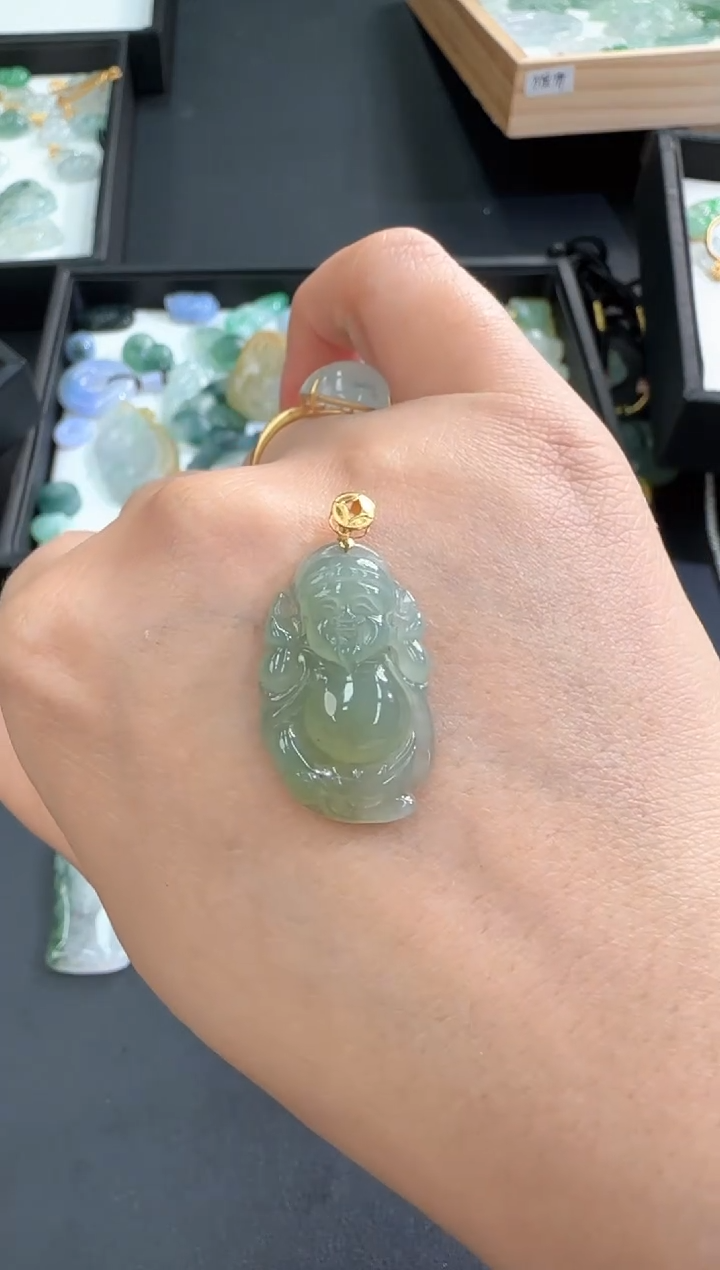 【闪购商品】翡翠颈饰18K金镶嵌250213326