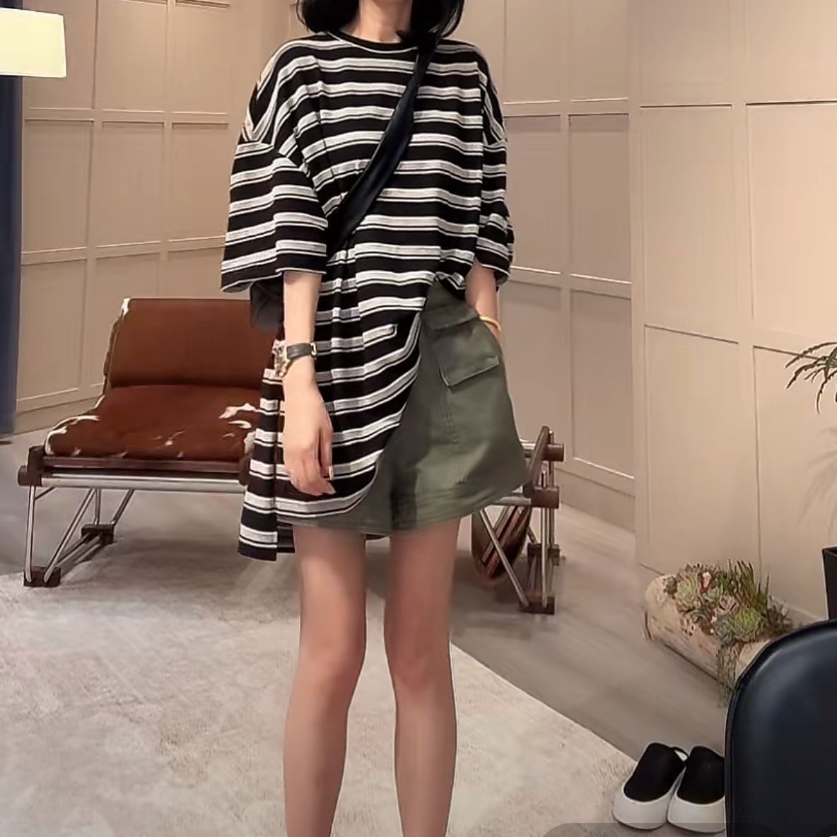 ZUOXIAOQI【清货】彩虹条纹T恤FZ（前衣长78后86/胸围142）