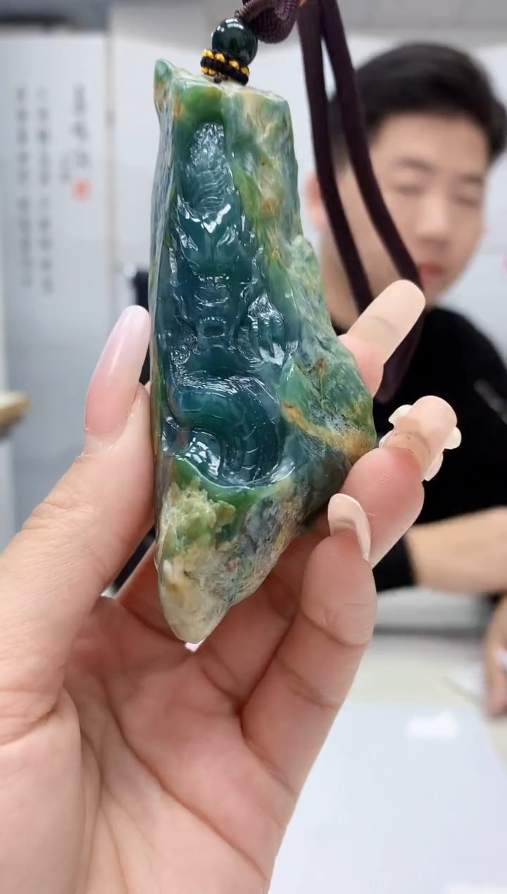 【闪购商品】定制翡翠未镶嵌4917lr-毛货挂件13