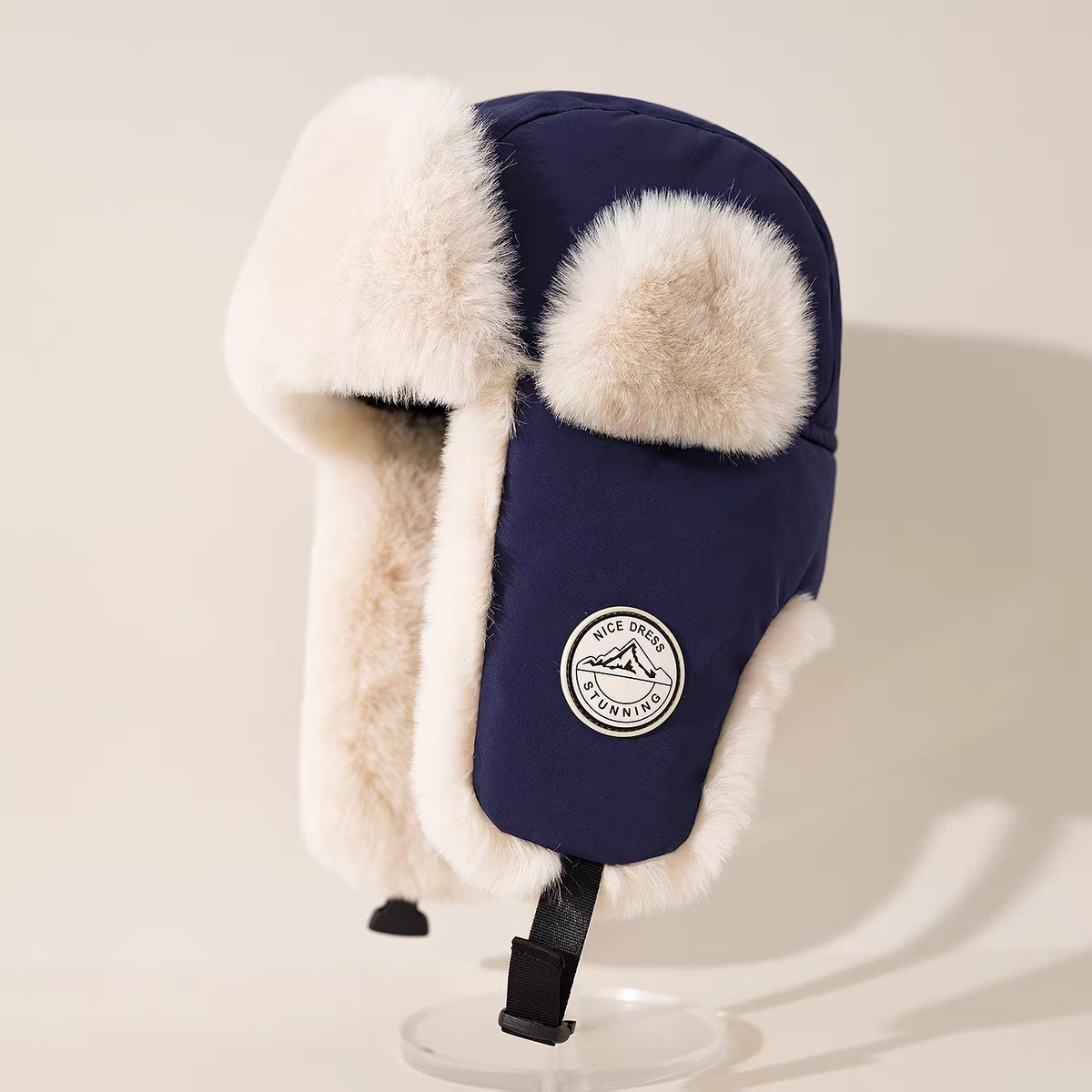 加厚耳包雷锋帽男女冬加绒加厚保暖护耳户外滑雪骑行防寒棉帽子