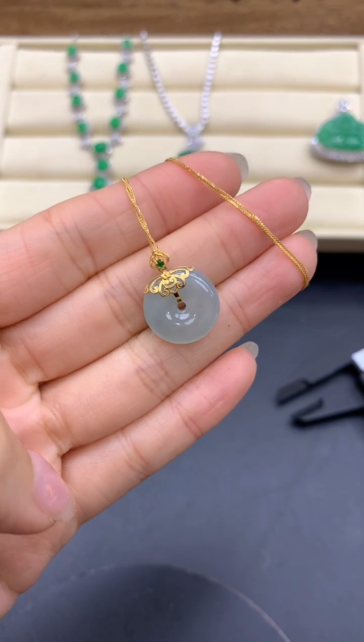 【闪购商品】翡翠颈饰18K金镶嵌192-中国好珍宝