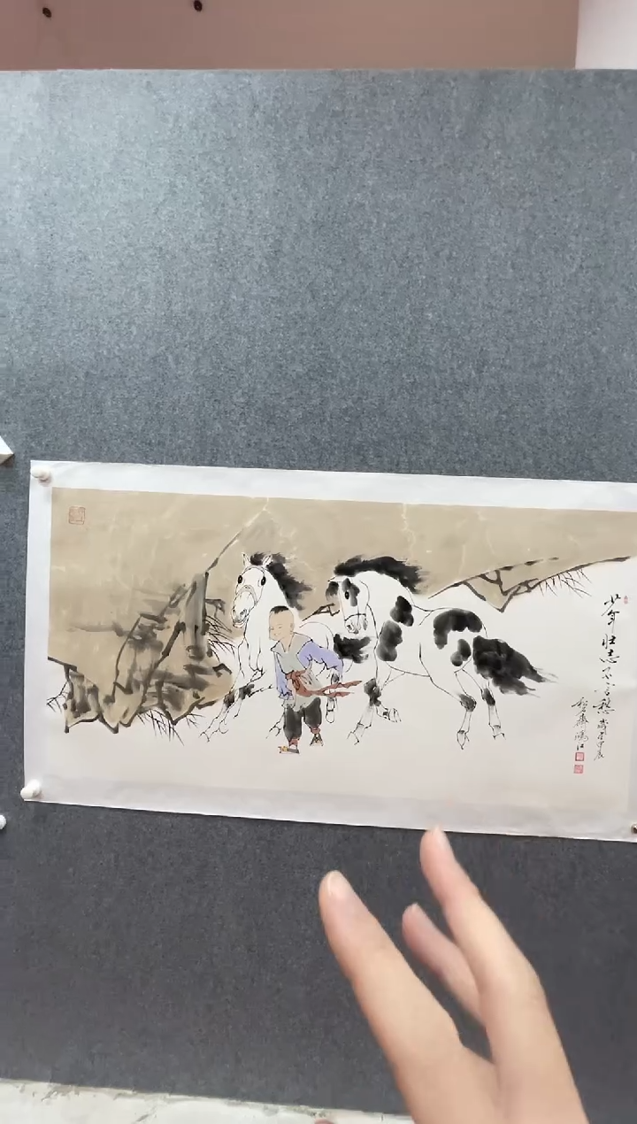 【闪购商品】国画陈鸿江8平尺画作 少年