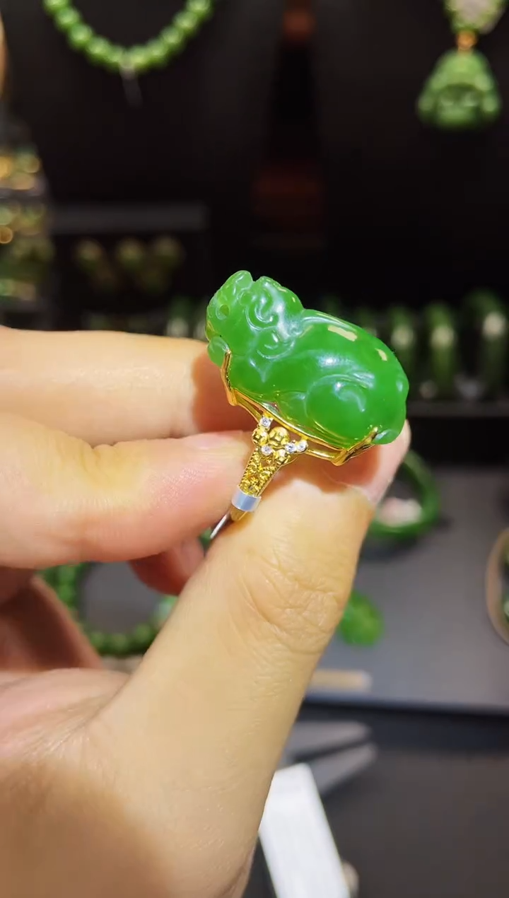 【闪购商品】和田玉戒指银S925镶嵌多样性发一