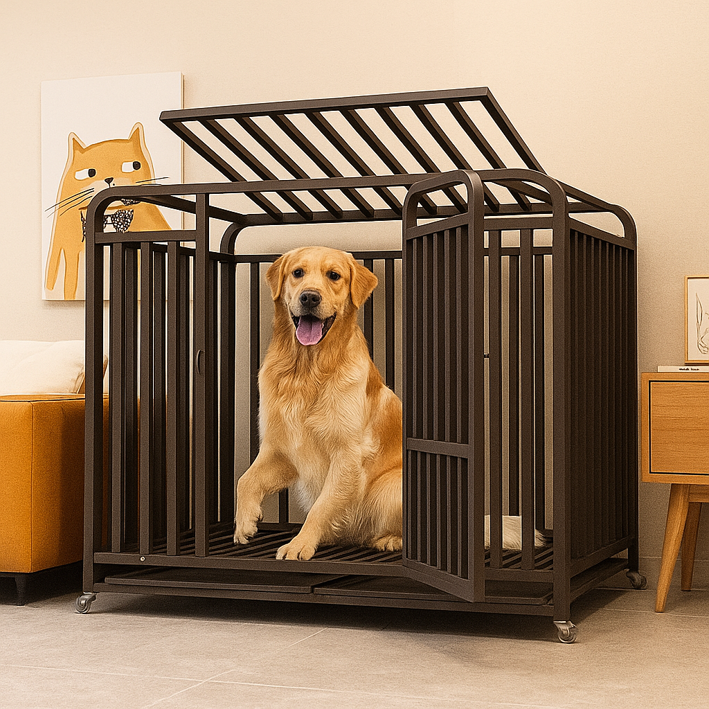 狗笼子大型犬边牧专用拉布拉多家用中型宠物狗狗单层不锈钢栅栏