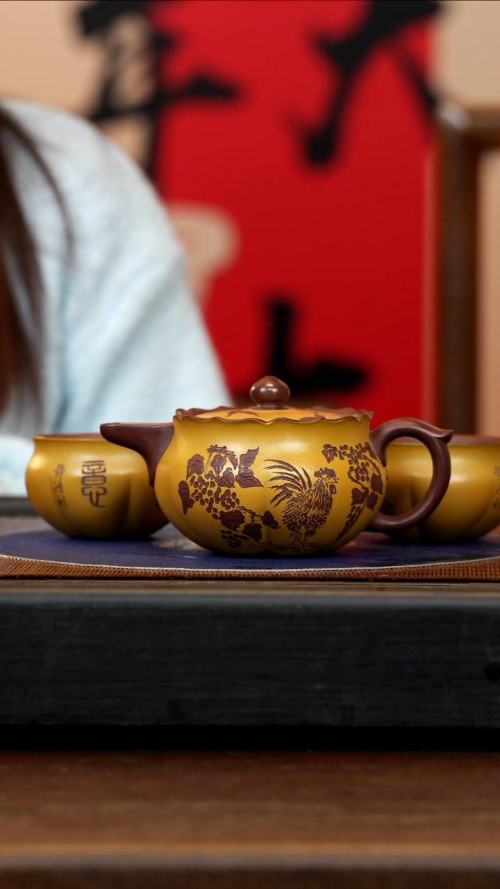 【闪购商品】紫砂茶壶ZLH 双色 莲花套组