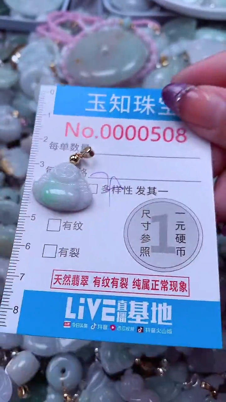 翡翠未镶嵌吊坠(不含链)508