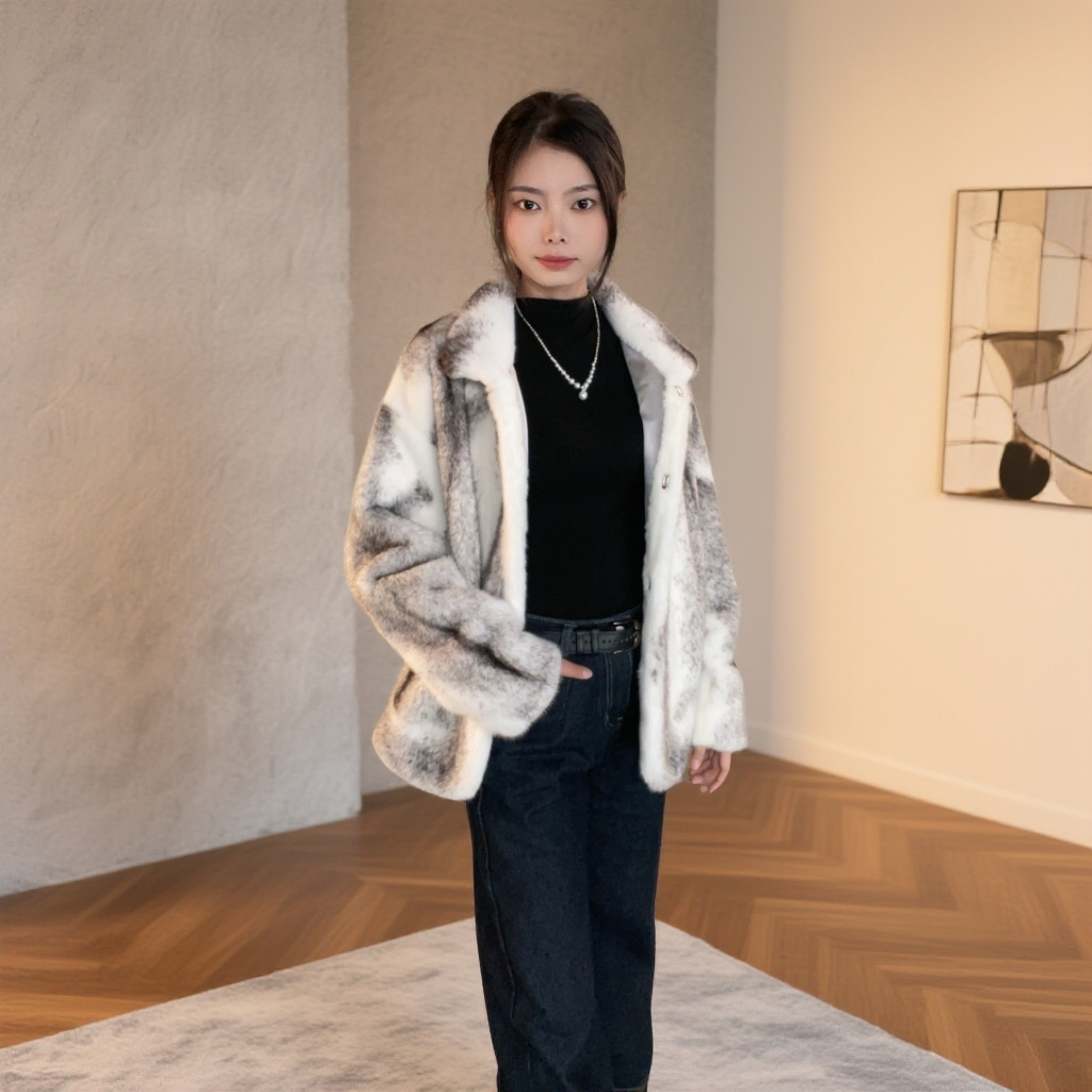 2025年新款立领黑十字洋气时尚款