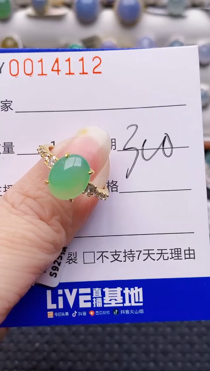 颈饰银S925镶嵌翡翠4112