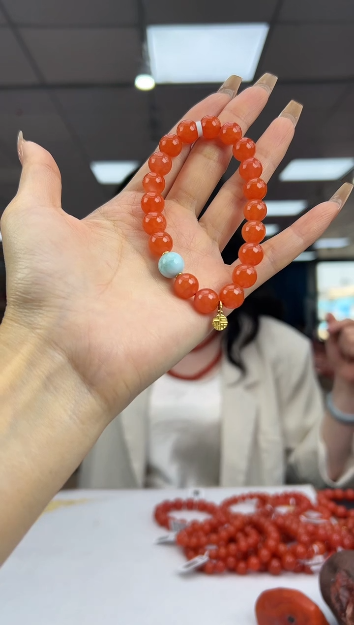 未镶嵌珠串南红玛瑙12.5-9mm（多样式）